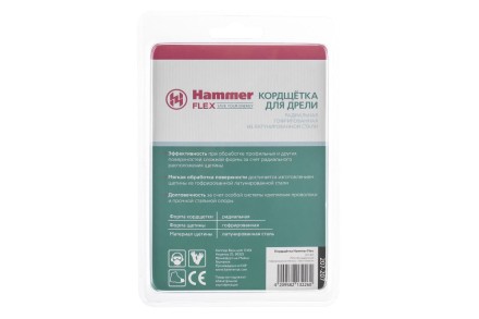 Кордщетка HAMMER плоская 75мм для дрели гофрированная латунированная сталь (207-207) купить в Нефтеюганске