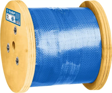 ЗУБР DIN 3060, свивка 6 х 19 + IWR, 8 мм, L 80 м, грузоподъемный стальной трос, Профессионал (30415-08) купить в Нефтеюганске