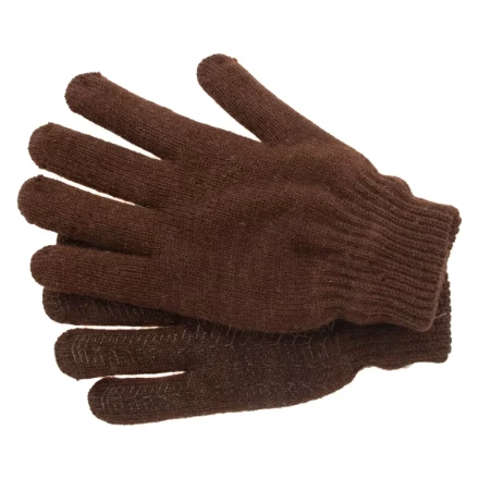 Перчатки трикотажные, двойные, верблюжья и овечья шерсть, ПВХ покрытие, Россия, Сибртех 68635 купить в Нефтеюганске