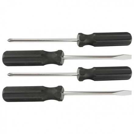Набор отверток 4шт(SL5x100,6x100 PH1x100,2x100) углеродистая сталь пластиковая  рукоятка  SPARTA 13220 купить в Нефтеюганске