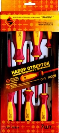 Набор отверток диэлектрич. 6шт. с пробником 19834 купить в Нефтеюганске
