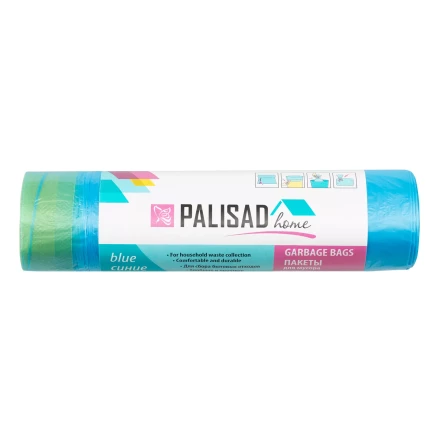 Пакеты для мусора с завязками 35 л x 15 шт. синие, Home Palisad 927155 купить в Нефтеюганске