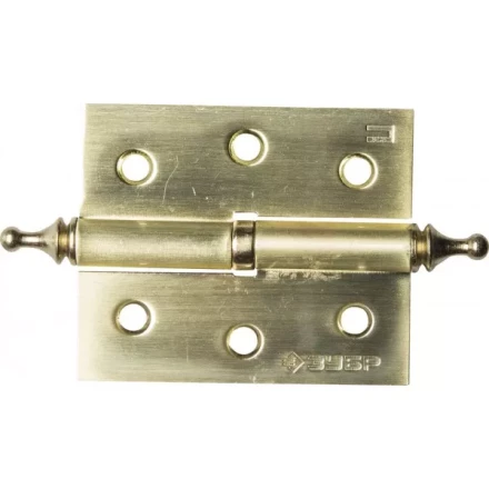 Петля дверная разъемная ЗУБР &quot;ЭКСПЕРТ&quot;, 1 подшипник, цвет мат. латунь (SB), правая, с крепежом, 75х63х2,5мм,2шт 37605-075-3R купить в Нефтеюганске