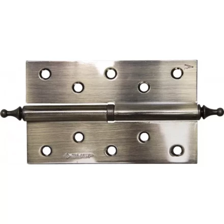 Петля дверная разъемная ЗУБР "ЭКСПЕРТ", 1 подшипник, цвет ст. латунь (AB), левая, с крепежом, 125х75х2,5мм,2шт 37605-125-5L купить в Нефтеюганске