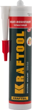 Герметик силиконовый KRAFTOOL красный, температуростойкий (от -62 С до 275 С), 300мл 41259-4 купить в Нефтеюганске