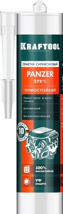 Герметик силиконовый KRAFTOOL красный, температуростойкий (от -62 С до 275 С), 300мл 41259-4 купить в Нефтеюганске