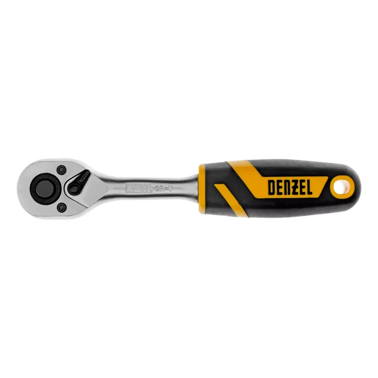 Ключ-трещотка 1/4"  Denzel 14031, 90 зубьев, с быстрым сбросом, CrV купить в Нефтеюганске