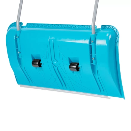 Скрепер для уборки снега Palisad 61800, полипропилен, колеса, 750х445х1275 мм, рукоятка с ПВХ, LUXE купить в Нефтеюганске