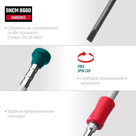 Набор Precision-6: часовые отвертки для особо точных работ, металлическая рукоятка с противоскользящей накладкой, жало из специальной стали SNCM8660. 25679 купить в Нефтеюганске