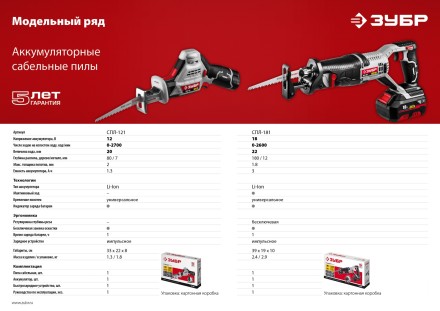 Пила сабельная аккумуляторная СПЛ-181 серия СТАНДАРТ купить в Нефтеюганске