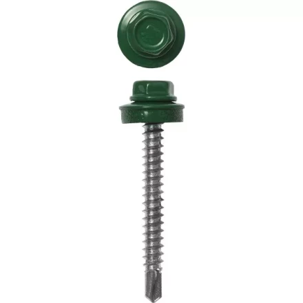 Саморезы ЗУБР окраш., RAL 6002 зелен. лист, для крепл. кров. матер. к дерев. обреш., 4.8x65мм, 180шт 4-300315-48-065-6002 купить в Нефтеюганске