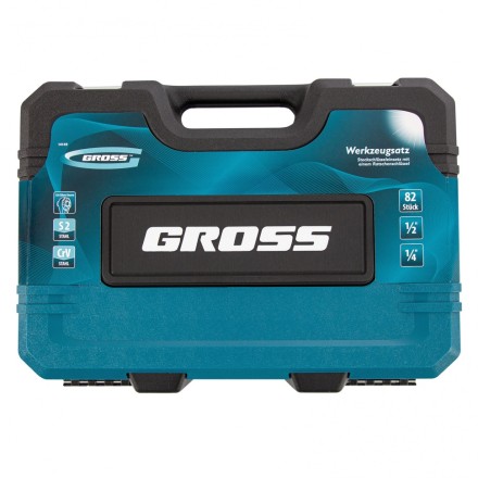 Набор инструментов 82 предметов , 120 зубьев, CrV, 1/4&quot;, 1/2&quot; Gross 14149 купить в Нефтеюганске
