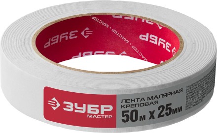 Малярная лента ЗУБР, креповая, 25мм х 50м 12115-25 купить в Нефтеюганске