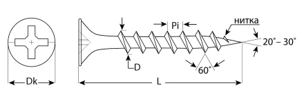 Саморезы СГД гипсокартон-дерево коробка серия ПРОФЕССИОНАЛ 4-300032-35-016 купить в Нефтеюганске