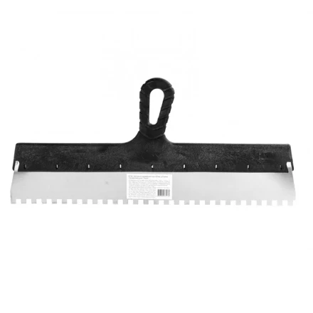 Шпатель из нержавеющей стали 450 мм зуб 8 х 8 мм пластмассовая ручка 85146 купить в Нефтеюганске