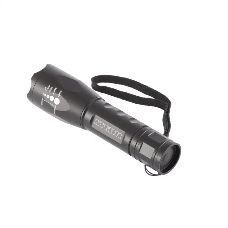 Фонарь 3 W CREE LED зум 3 режима 100% - 50% - стробоскоп ремешок 160 Лм 200 м 3хААА Stern 90581 купить в Нефтеюганске
