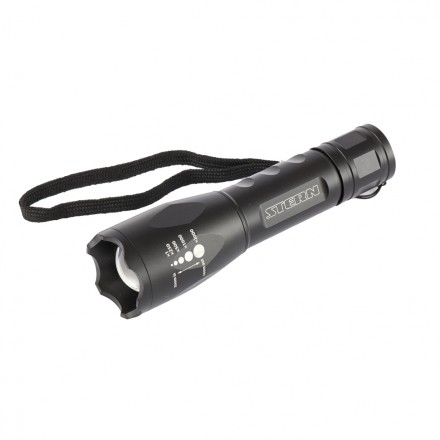Фонарь 3 W CREE LED зум 3 режима 100% - 50% - стробоскоп ремешок 160 Лм 200 м 3хААА Stern 90581 купить в Нефтеюганске