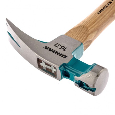 Молоток-гвоздодер с магнитом GROSS AMERICAN HICKORY 450 г угол 45 обрезиненная рукоятка 10415 купить в Нефтеюганске