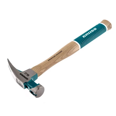 Молоток-гвоздодер с магнитом GROSS AMERICAN HICKORY 450 г угол 45 обрезиненная рукоятка 10415 купить в Нефтеюганске