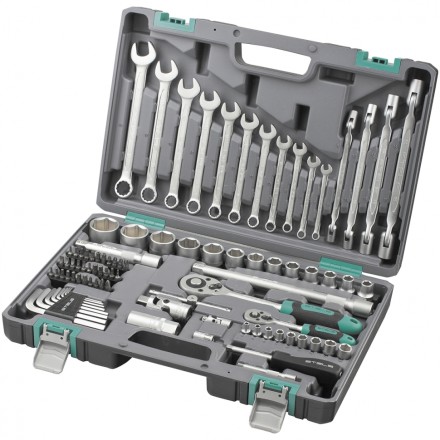 Набор инструментов, 1/2&quot;, 1/4&quot;,  CrV, пластиковый кейс  88 предм  STELS 14109 купить в Нефтеюганске