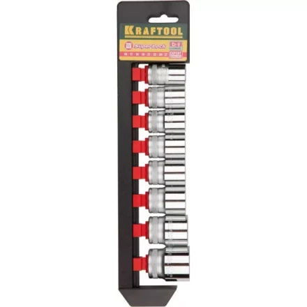 Набор KRAFTOOL &quot;EXPERT QUALITAT&quot; Торцовые головки &quot;SUPER LOCK&quot;, 1/2&quot;, 16-27мм, 8 предметов 27864-H8_z01 купить в Нефтеюганске