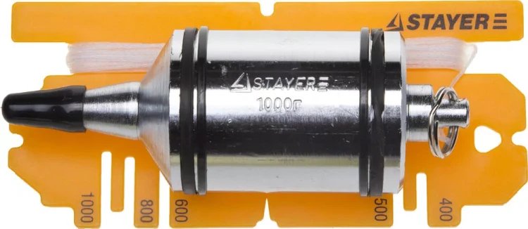 Отвес STAYER "PROFI" строительный со шнуром, с противоударными ободками, 1000 г 06352-100 купить в Нефтеюганске