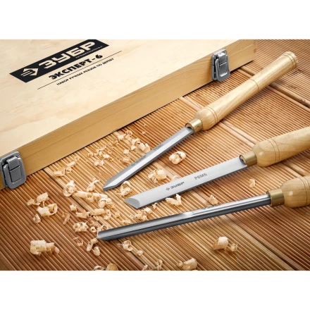 ЗУБР Эксперт-6, 6 предм., набор ручных резцов по дереву, Профессионал (18370) купить в Нефтеюганске