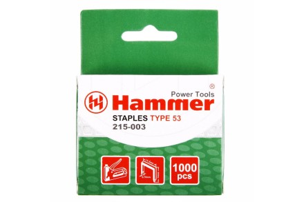 Скобы для степлера HAMMER 215-003 14мм, тип 53, 1000 шт. купить в Нефтеюганске