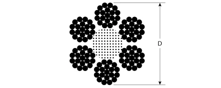 ЗУБР DIN 3060, свивка 6 х 19 + IWR, 10 мм, L 60 м, грузоподъемный стальной трос, Профессионал (30415-10) купить в Нефтеюганске