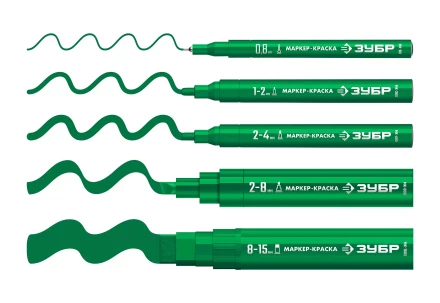 ЗУБР МК-1500 зеленый, 8-15 мм маркер-краска (06329-4) купить в Нефтеюганске