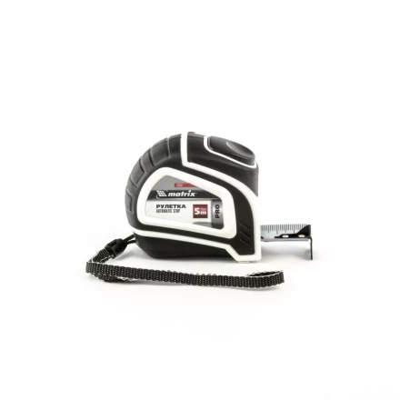 Рулетка Autostop 5 м х 25 мм двухкомпонентный корпус автоматическая фиксация MATRIX 32552 купить в Нефтеюганске