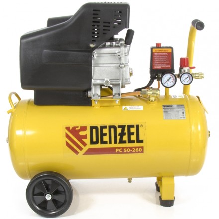 Компрессор масляный поршневой прямой привод DENZEL PC 50-260 58073 купить в Нефтеюганске