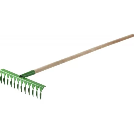 Грабли РОСТОК садовые с черенком, 14 витых зубцов 421900-14 купить в Нефтеюганске