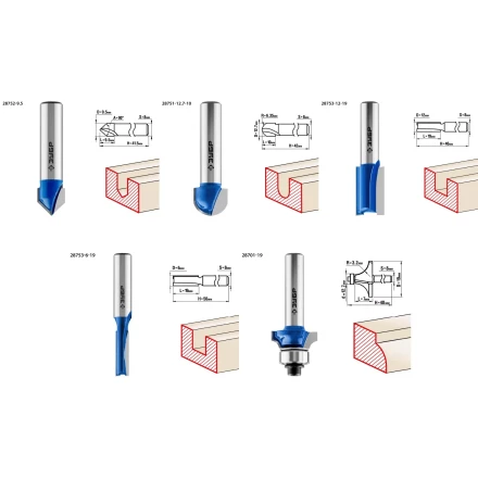 ЗУБР 5 шт, набор профильных фрез по дереву, Профессионал (28795-H5) купить в Нефтеюганске