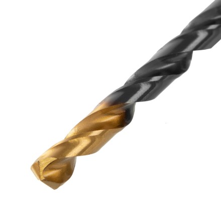 Сверло по металлу, 5,5 мм, HSS-Tin, Golden Tip, 10 шт. Denzel 717214 купить в Нефтеюганске