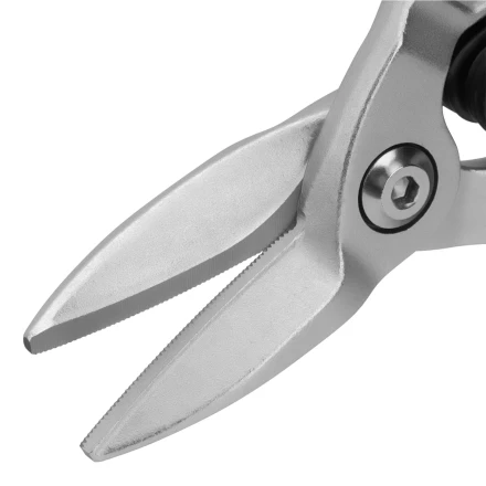 Ножницы по металлу Denzel 78370, 270 мм, прямой рез, сталь-CrMo, трехкомпонентные рукоятки купить в Нефтеюганске