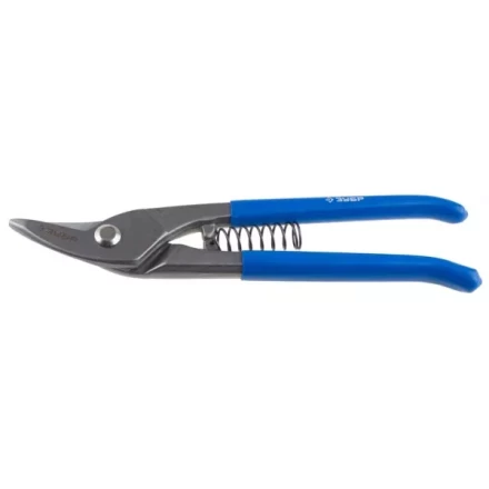 Ножницы по металлу цельнокованые ЗУБР 220мм, изогнутые левые, усиленные, твердость HRC 58-61 23011-25_z01 купить в Нефтеюганске