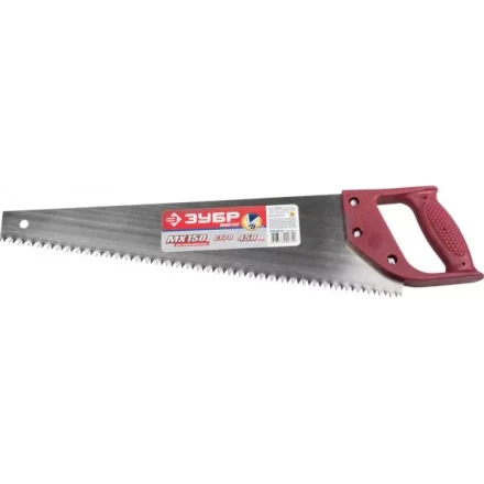 Ножовка ЗУБР "МАСТЕР" по дереву, прямой крупный зуб, пластиковая ручка, шаг зуба 5мм, 450мм 1525-04-45 купить в Нефтеюганске