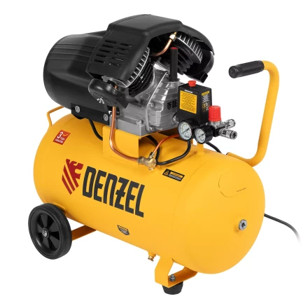 Компрессор воздушный прям. привод Denzel DCV1800/50 58168, 1,8 кВт, 50 литров, 320 л/мин купить в Нефтеюганске