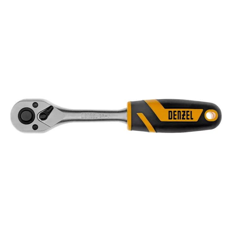 Ключ-трещотка 3/8" Denzel 14032, 90 зубьев, с быстрым сбросом, CrV купить в Нефтеюганске