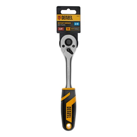 Ключ-трещотка 3/8&quot; Denzel 14032, 90 зубьев, с быстрым сбросом, CrV купить в Нефтеюганске
