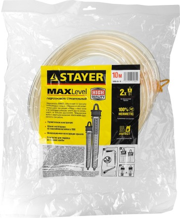 Гидроуровень STAYER &quot;MASTER&quot; с усиленной измерительной колбой большого размера, d 6мм, 10м 579437 купить в Нефтеюганске