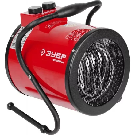 Пушка ЗУБР &quot;МАСТЕР&quot; &quot;круглая&quot; тепловая электрическая, гладкий нерж. ТЭН, 4.5/3 кВт, 220В ЗТП-5000_М2 купить в Нефтеюганске