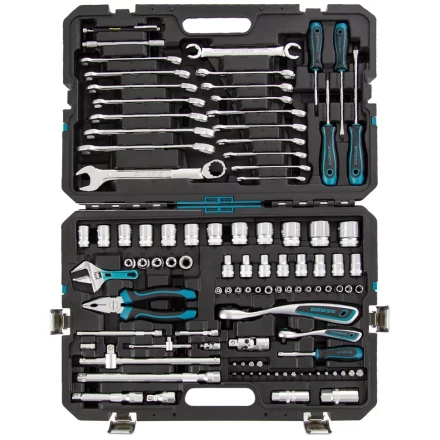 Набор инструментов 101 предмет, 120 зубьев, CrV, 1/4", 1/2" Gross 14151 купить в Нефтеюганске