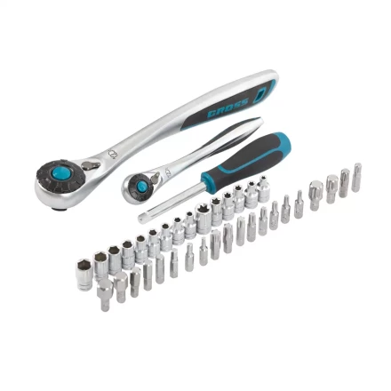 Набор инструментов 101 предмет, 120 зубьев, CrV, 1/4", 1/2" Gross 14151 купить в Нефтеюганске