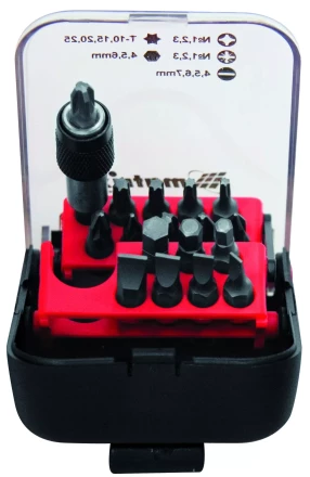 Набор бит, адаптер для бит, сталь S2, 18 предм., в пласт. боксе  MATRIX MASTER 11316 купить в Нефтеюганске