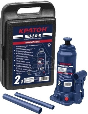 Домкрат бутылочный Кратон HBJ-2.0-K в кейсе 2 30 01 003 купить в Нефтеюганске
