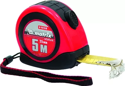 Рулетка Status autostop magnet 3 м х 16 мм двухкомпонентный корпус зацеп с магнитом  MATRIX 31037 купить в Нефтеюганске
