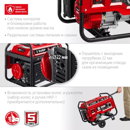 ЗУБР 2800 Вт, бензиновый генератор (СБ-2800) купить в Нефтеюганске