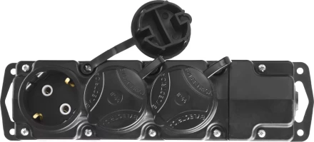 Колодка СИБИН для удлинителя, 3 гнезда, заземление, защитные крышки, IP44, макс мощность 3500Вт 55114-3 купить в Нефтеюганске